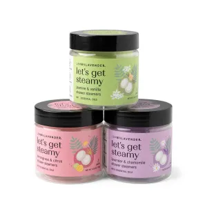 Lemon Lavender Lets Get Steamy Shower Steamers With Essential Oils Set Of Three