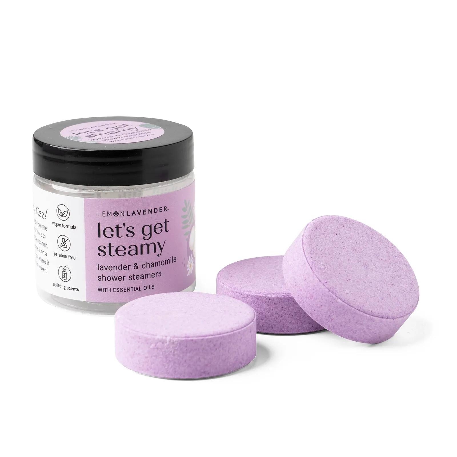 Lemon Lavender Lets Get Steamy Shower Steamers With Essential Oils Set Of Three