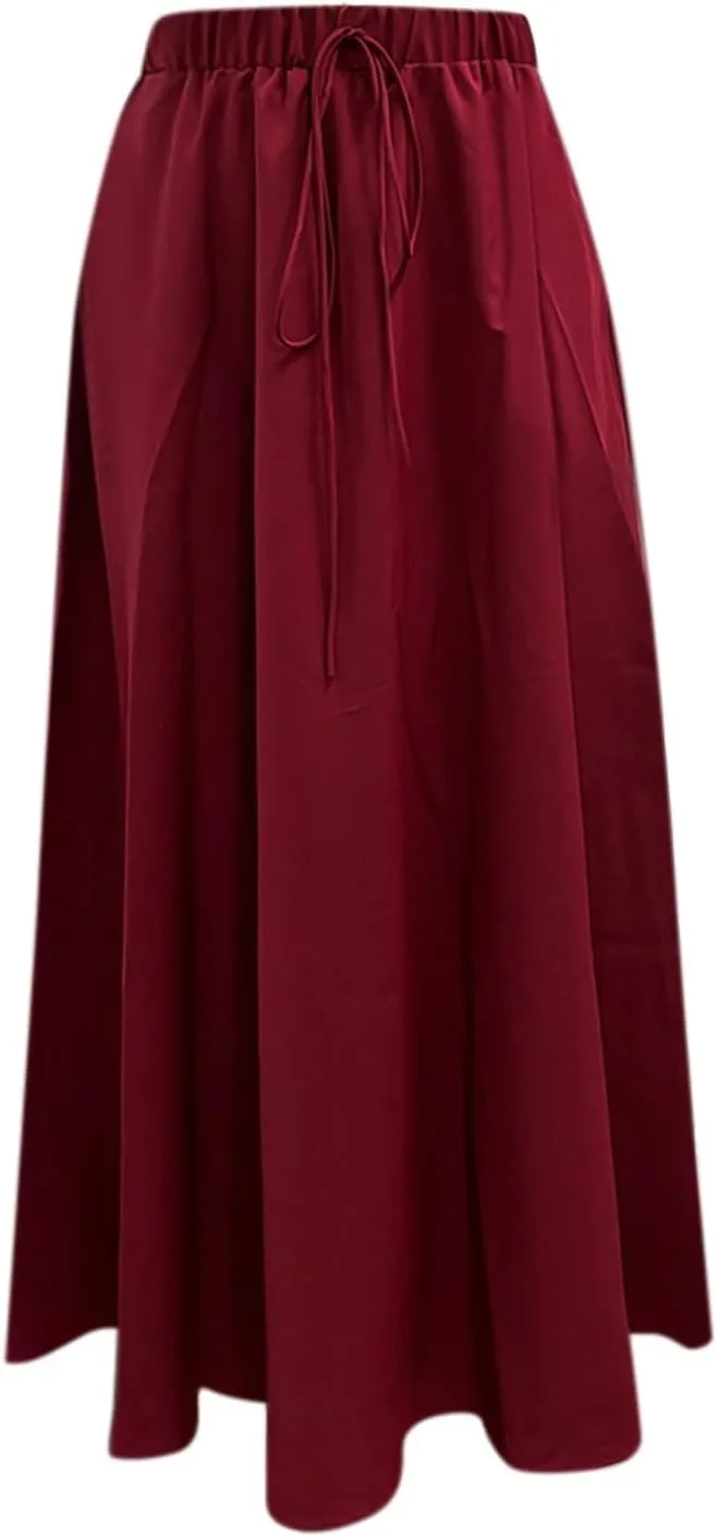 Long Skirts for Women Elegant Floral Pattern High Waist Boho Skirt A Line Midi Summer Beach Vacation Skirt
