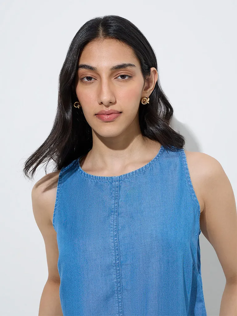 LOV Blue Denim Top