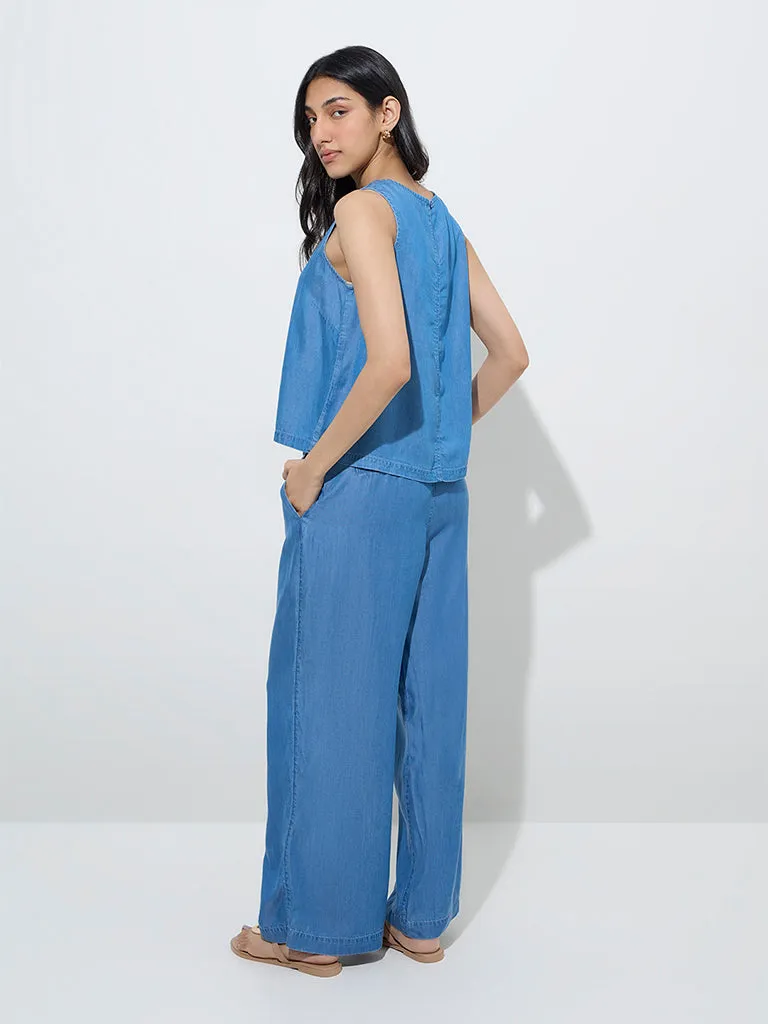 LOV Blue Denim Top