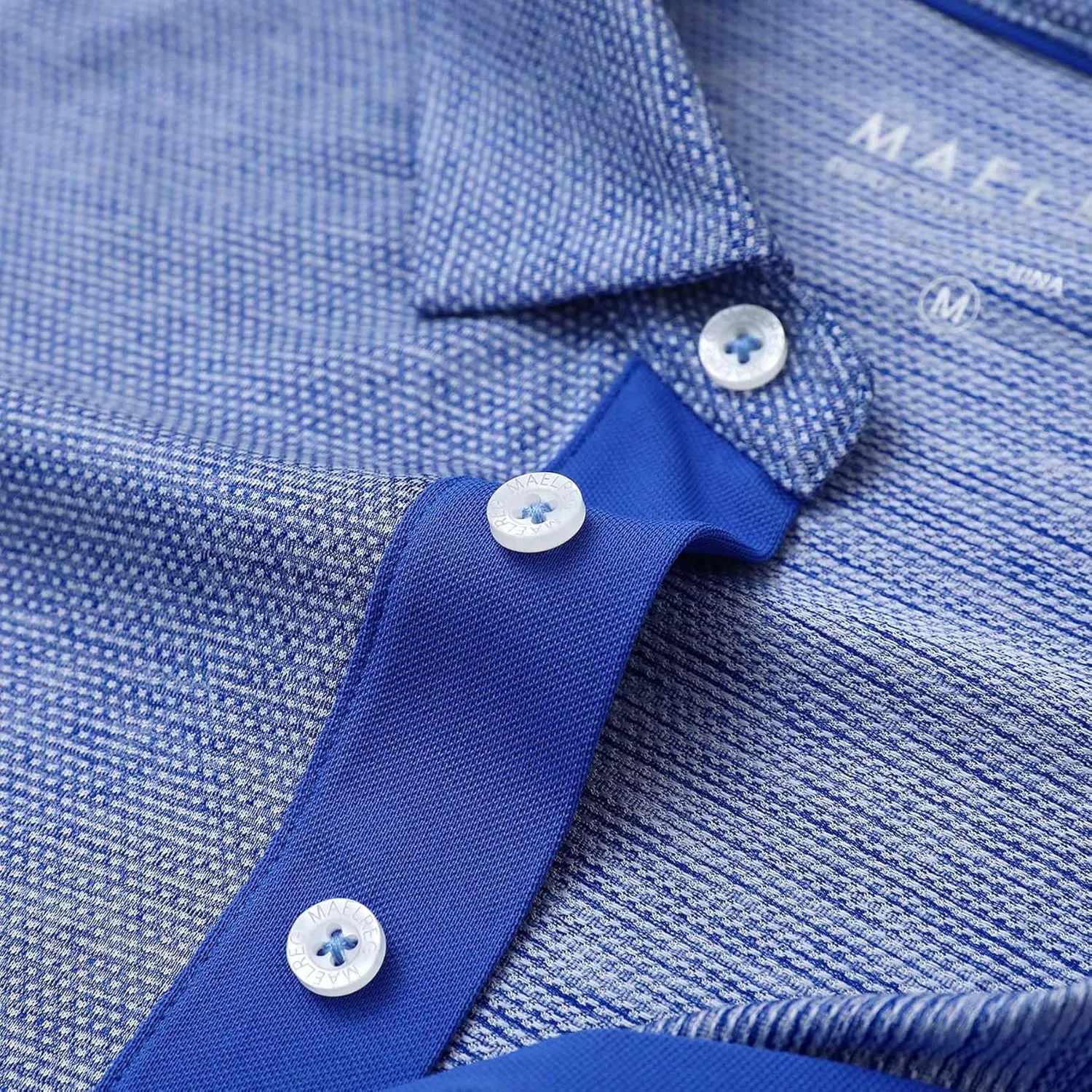 M MAELREG Golf Shirts for Men Dry Fit Short Sleeve Performance Moisture Wicking Heather Jacquard Active Mens Polo Shirts