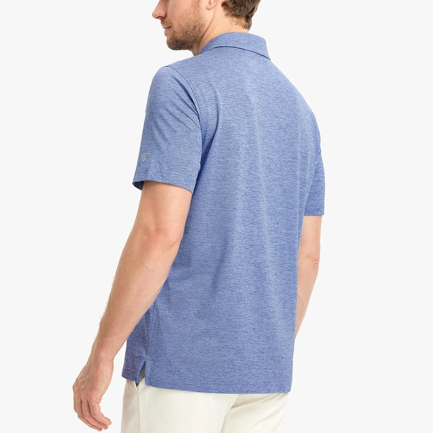 M MAELREG Golf Shirts for Men Dry Fit Short Sleeve Performance Moisture Wicking Heather Jacquard Active Mens Polo Shirts