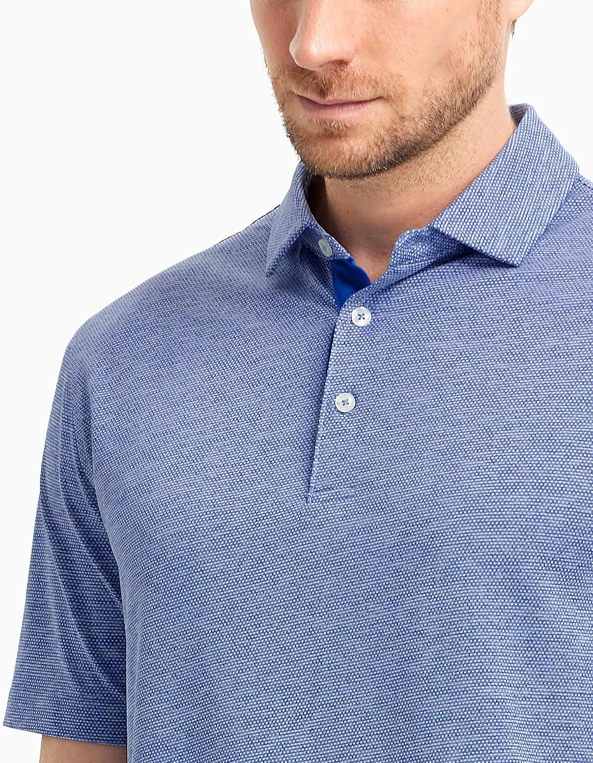 M MAELREG Golf Shirts for Men Dry Fit Short Sleeve Performance Moisture Wicking Heather Jacquard Active Mens Polo Shirts