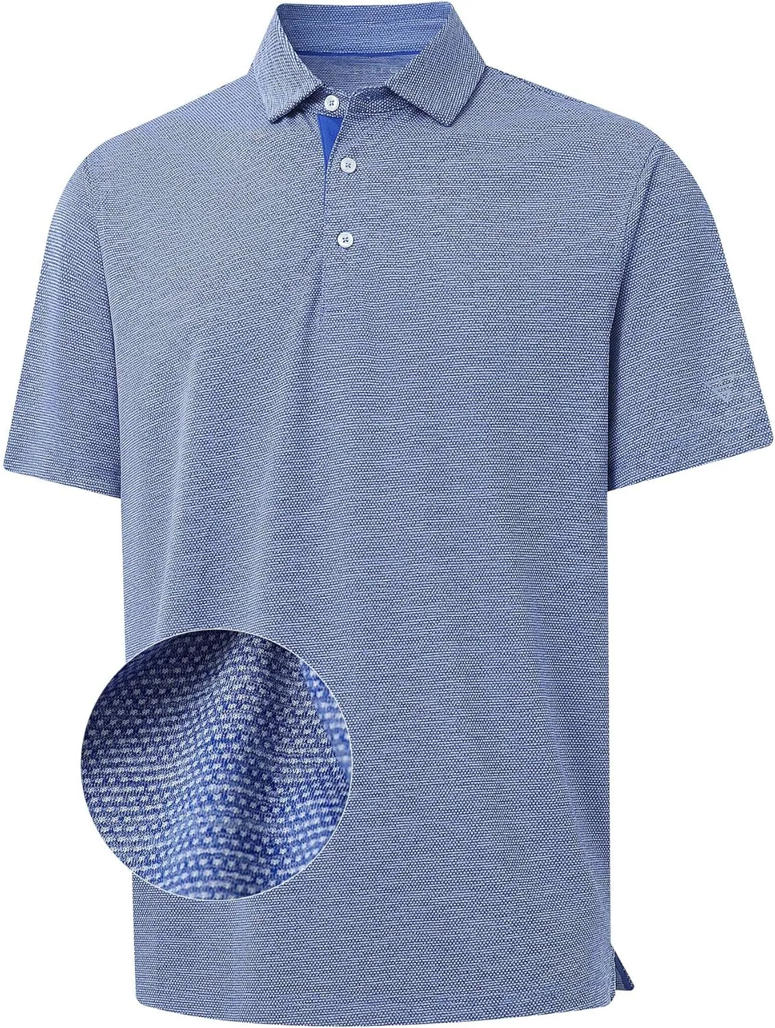 M MAELREG Golf Shirts for Men Dry Fit Short Sleeve Performance Moisture Wicking Heather Jacquard Active Mens Polo Shirts