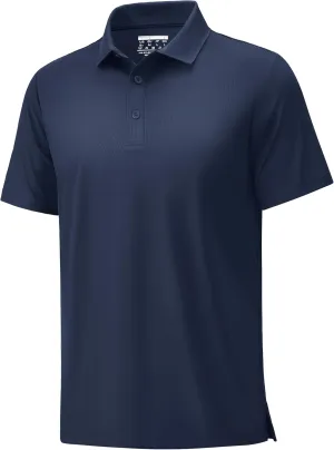 MAGCOMSEN Men's Polo Shirts Short Sleeve Collared Shirt Moisture Wicking Dry Fit Performance Golf Casual Work Shirts