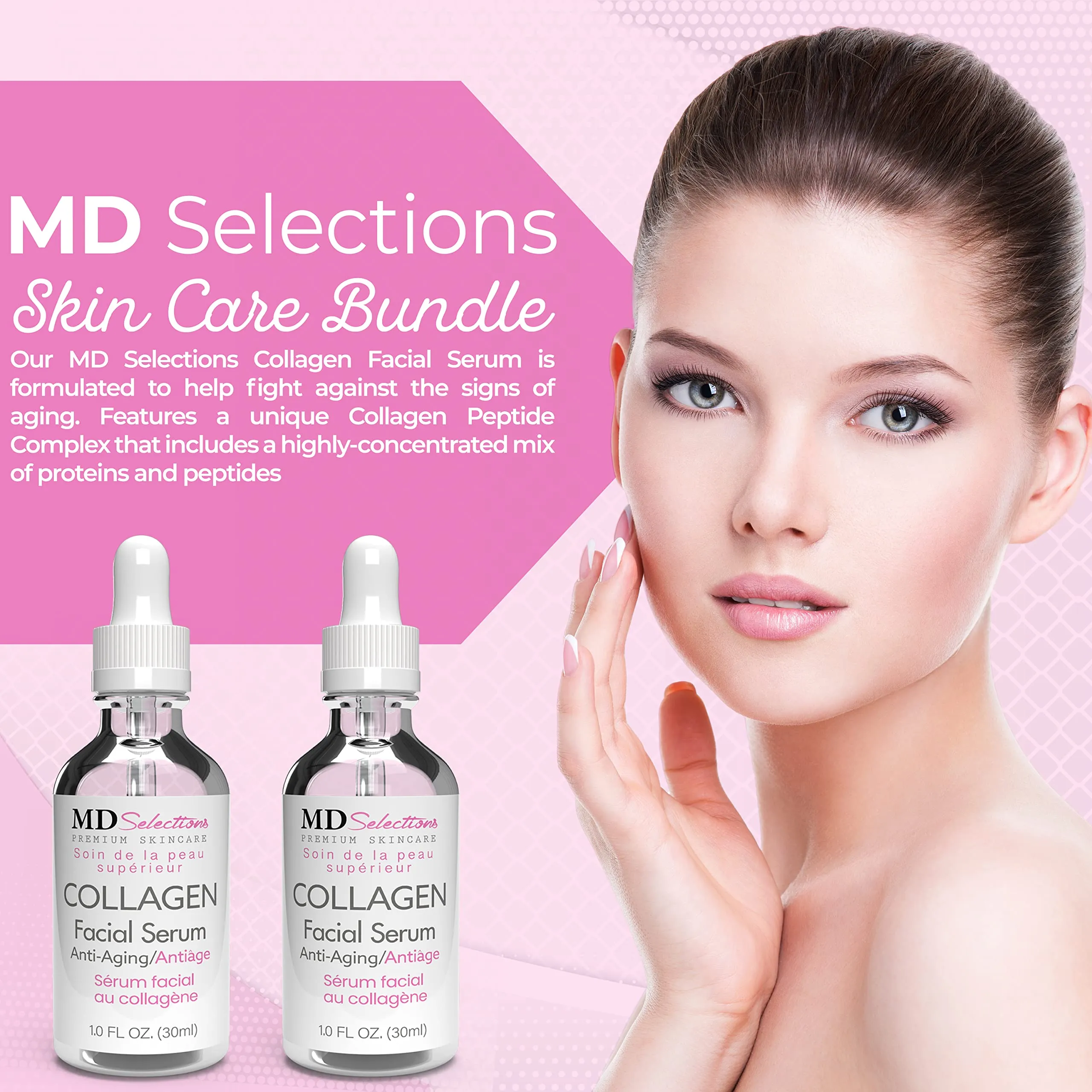 MD Selections Collagen Face Serum, 2-Pack