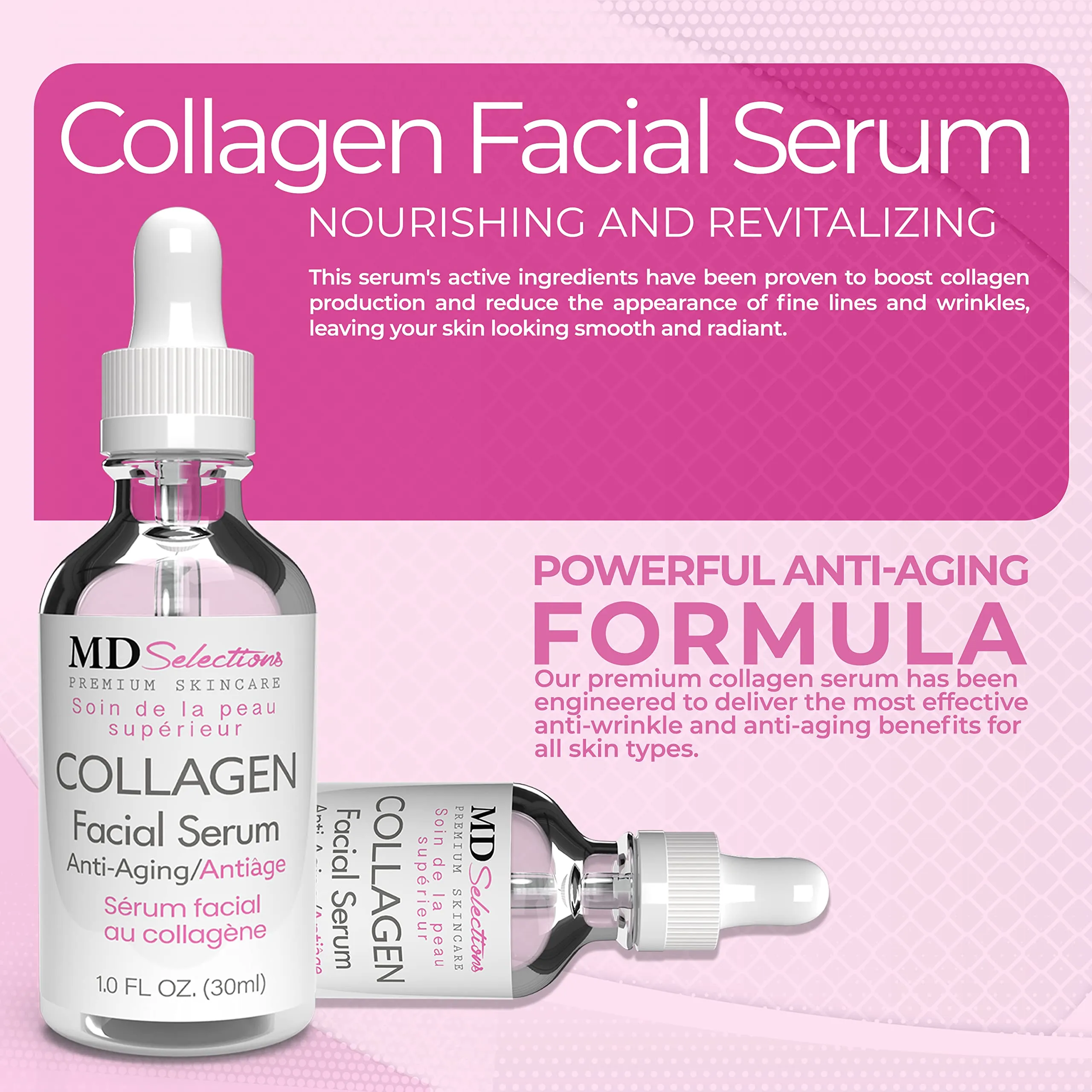 MD Selections Collagen Face Serum, 2-Pack