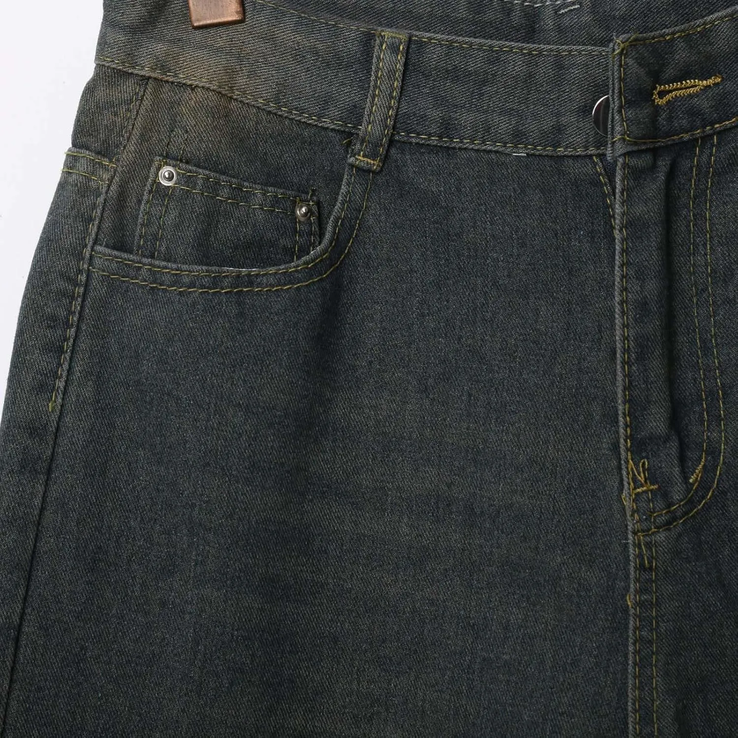 Mens Baggy Denim Jorts Y2K Vintage Loose Hip Hop Jean Shorts Wide Leg Long Jeans Trendy Outfits