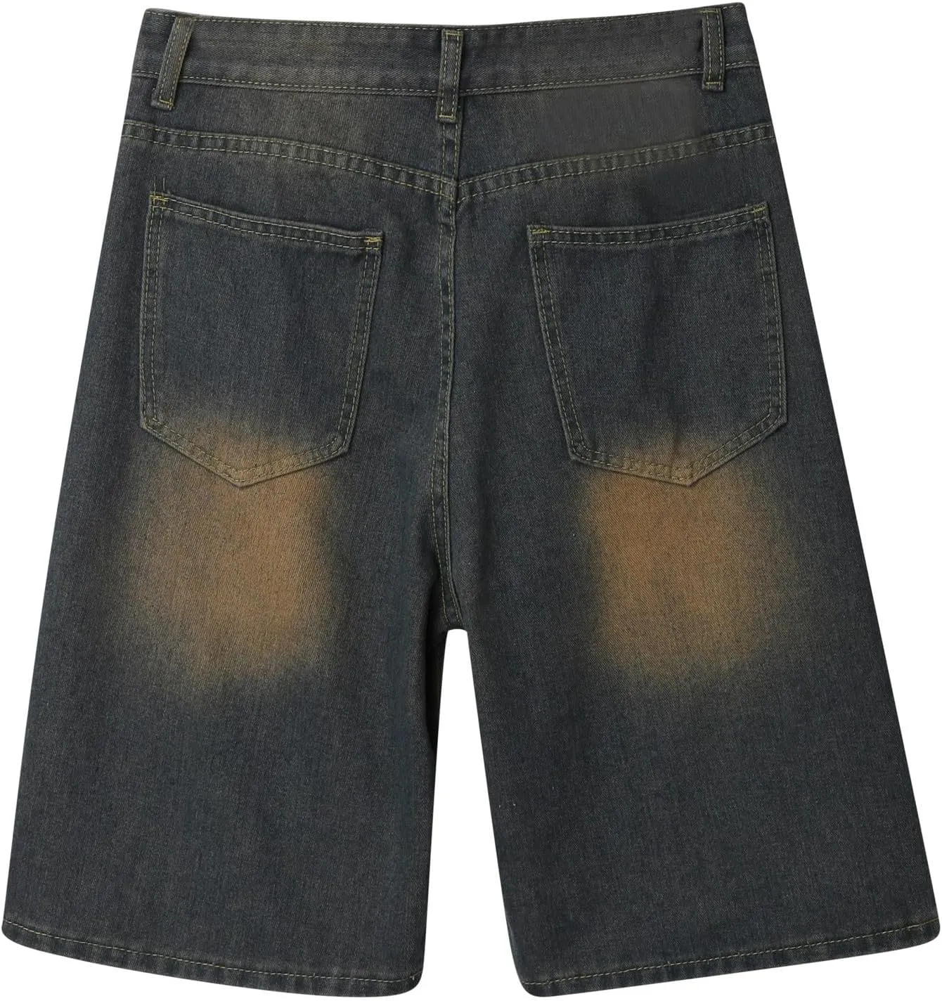 Mens Baggy Denim Jorts Y2K Vintage Loose Hip Hop Jean Shorts Wide Leg Long Jeans Trendy Outfits