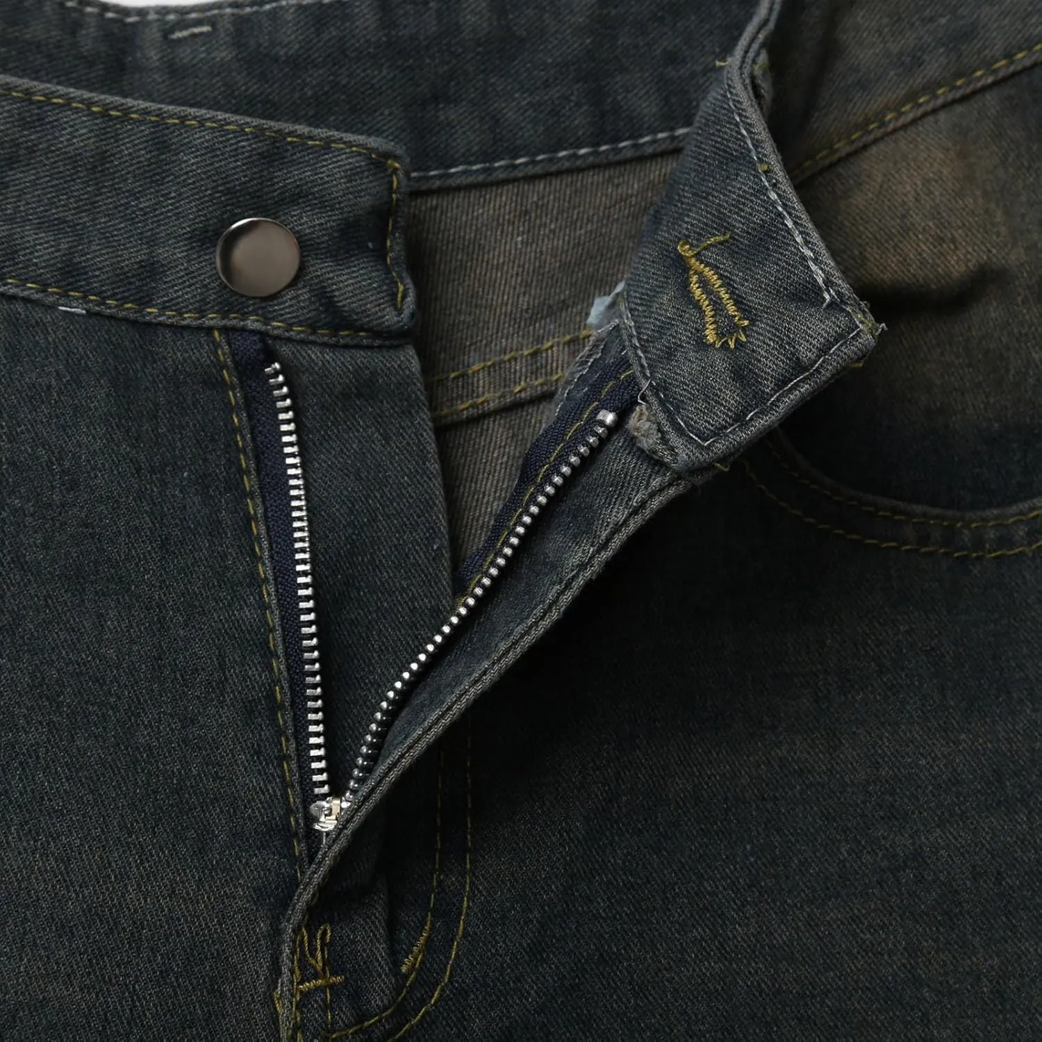 Mens Baggy Denim Jorts Y2K Vintage Loose Hip Hop Jean Shorts Wide Leg Long Jeans Trendy Outfits