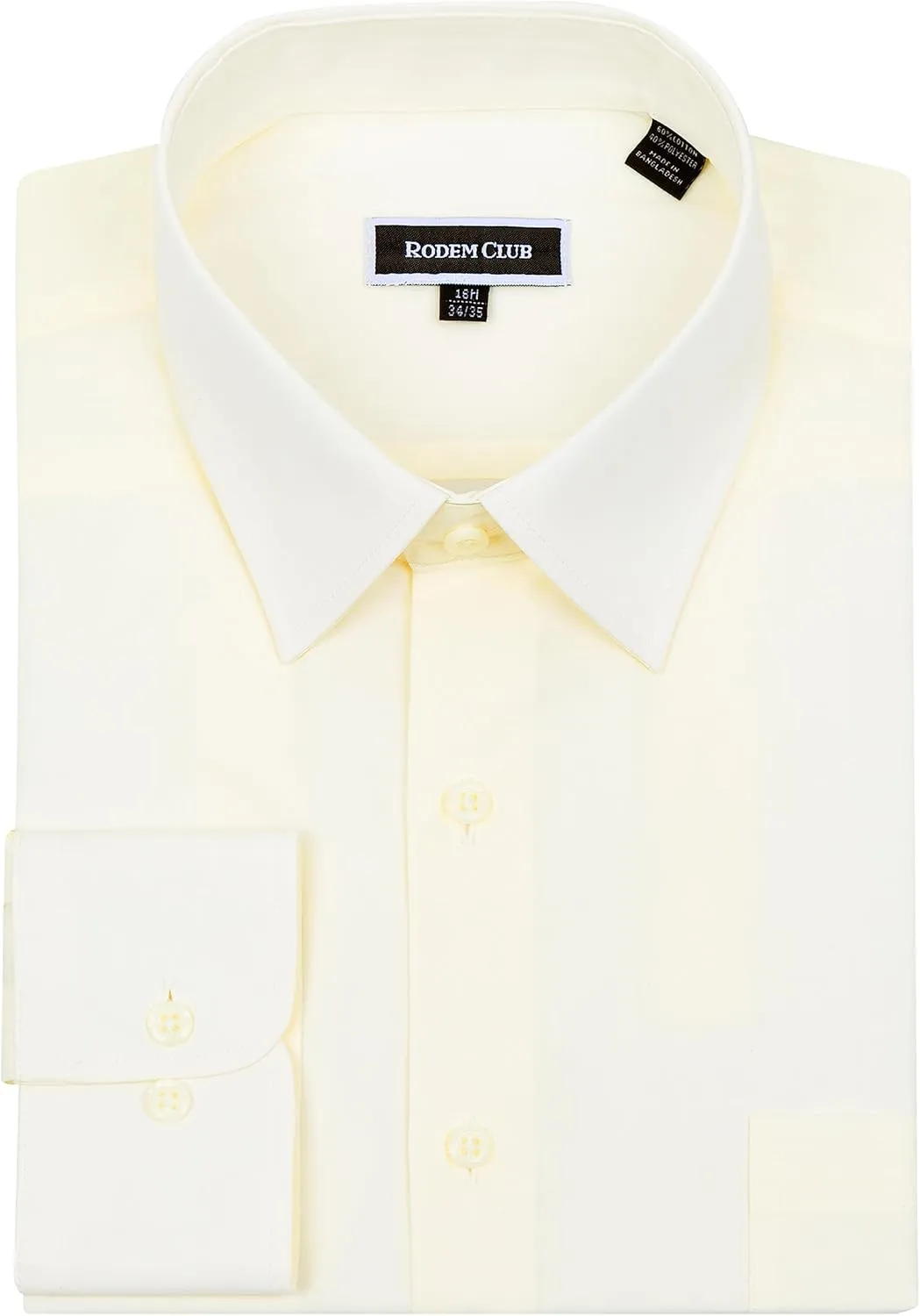 Men's Dress Shirt Regular Fit Long Sleeve Wrinkle-Resistant Business Formal Solid Button Down Shirts with Pocket