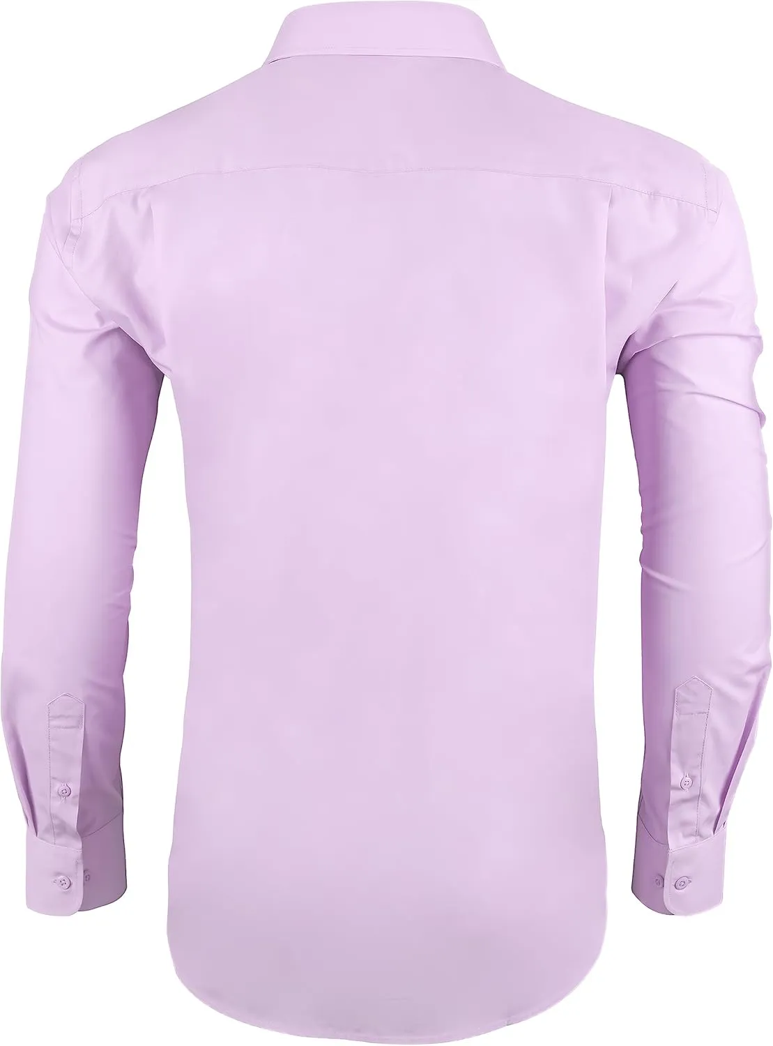 Men's Dress Shirt Regular Fit Long Sleeve Wrinkle-Resistant Business Formal Solid Button Down Shirts with Pocket