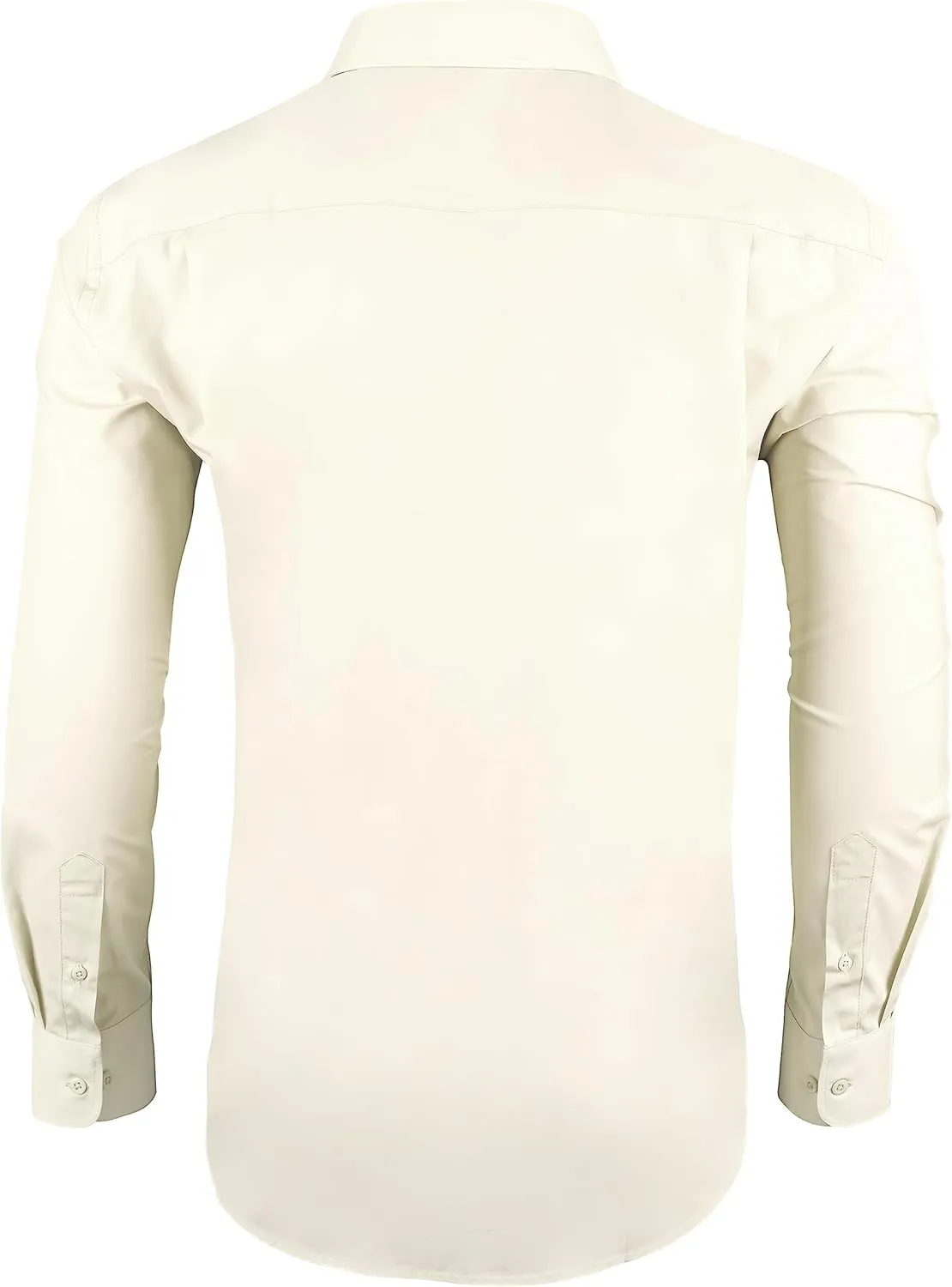 Men's Dress Shirt Regular Fit Long Sleeve Wrinkle-Resistant Business Formal Solid Button Down Shirts with Pocket