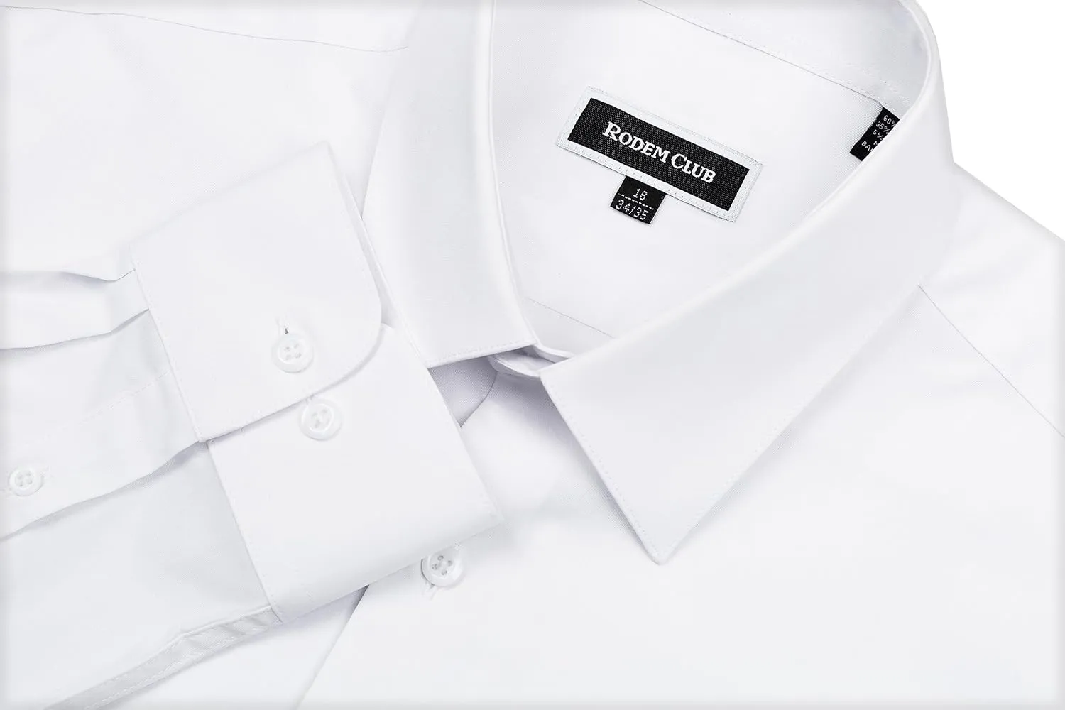 Men's Dress Shirt Regular Fit Long Sleeve Wrinkle-Resistant Business Formal Solid Button Down Shirts with Pocket
