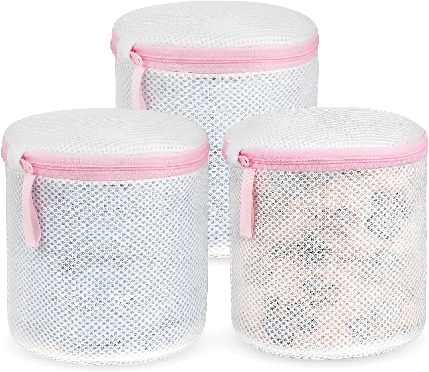 Mesh Laundry Bags, 3PCS Bra Laundry Bags with Zips, Bra Wash Bags Mesh Wash Bags, Reuse Washing Machine Bag for Delicates Blouse, Hosiery, Underwear, Bra, Lingerie Baby Clothes