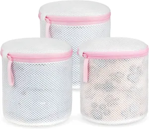Mesh Laundry Bags, 3PCS Bra Laundry Bags with Zips, Bra Wash Bags Mesh Wash Bags, Reuse Washing Machine Bag for Delicates Blouse, Hosiery, Underwear, Bra, Lingerie Baby Clothes