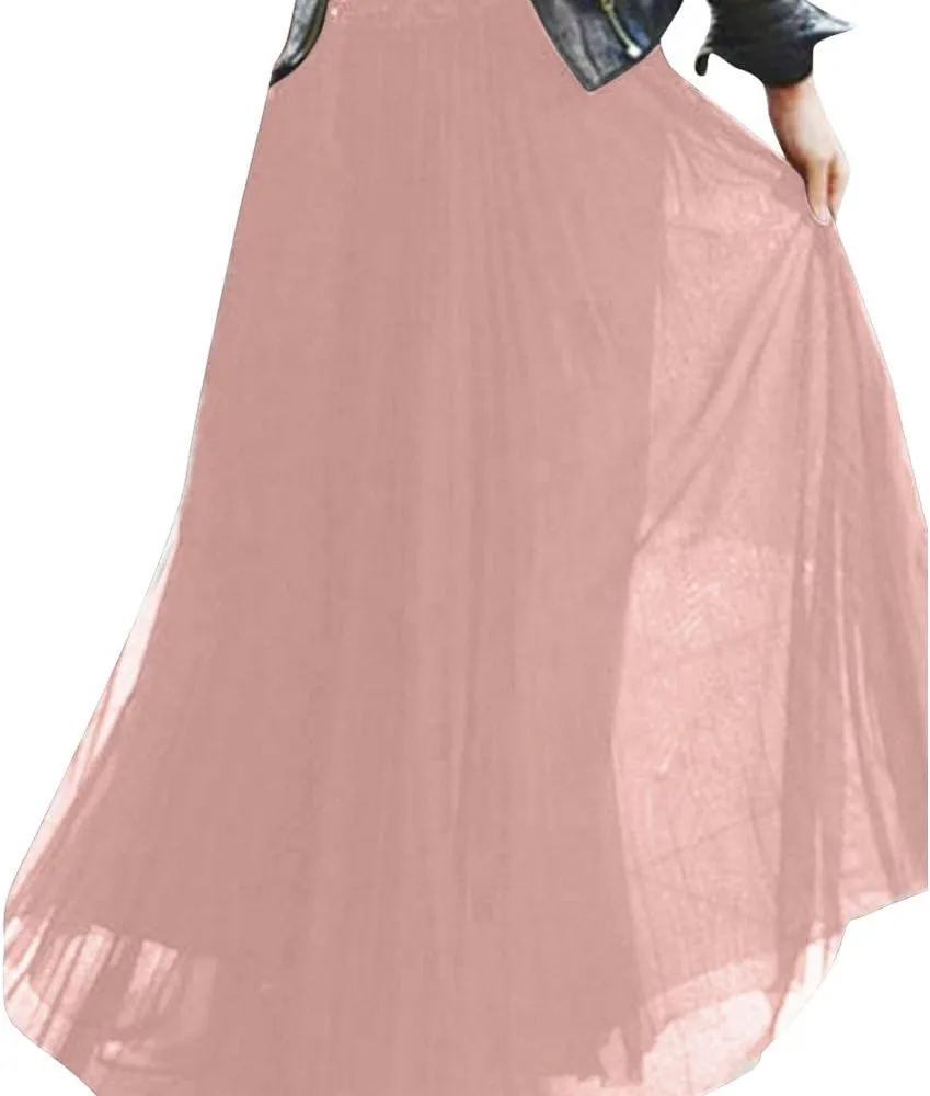 Midi Skirts for Women High Waist Pleated A-Line Swing Skirt Midi Skirts Ruffle Layered Pleated Toddler Ballet