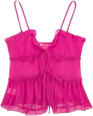 MOLERFO Womens Camisole Tops Tees Tank Elegant Ladies Cami Tops Y2k Halter Neck Sexy Crop Top Vest (Pink,Medium)