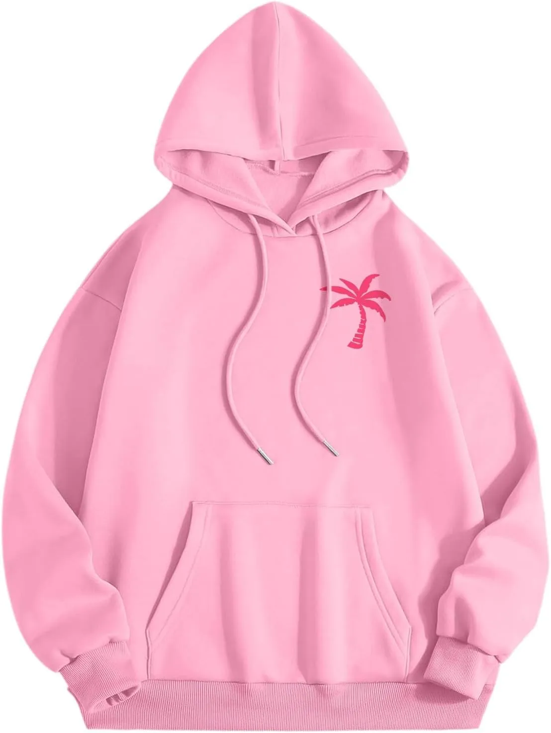 Oversized Hoodies for Women, Teen Girls Preppy Sweatshirt Long Sleeve Y2K Graphic Tees with Pockets