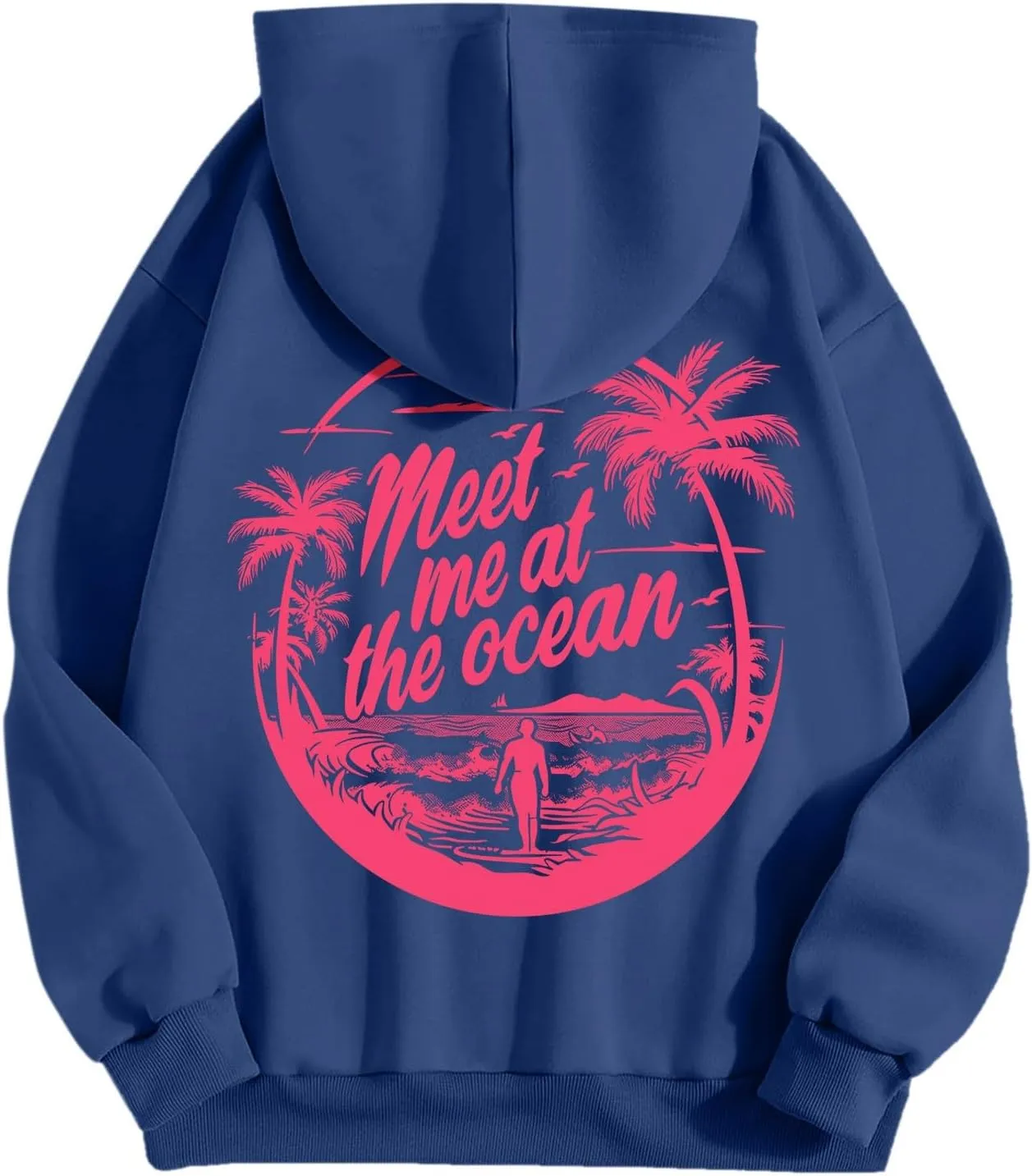 Oversized Hoodies for Women, Teen Girls Preppy Sweatshirt Long Sleeve Y2K Graphic Tees with Pockets