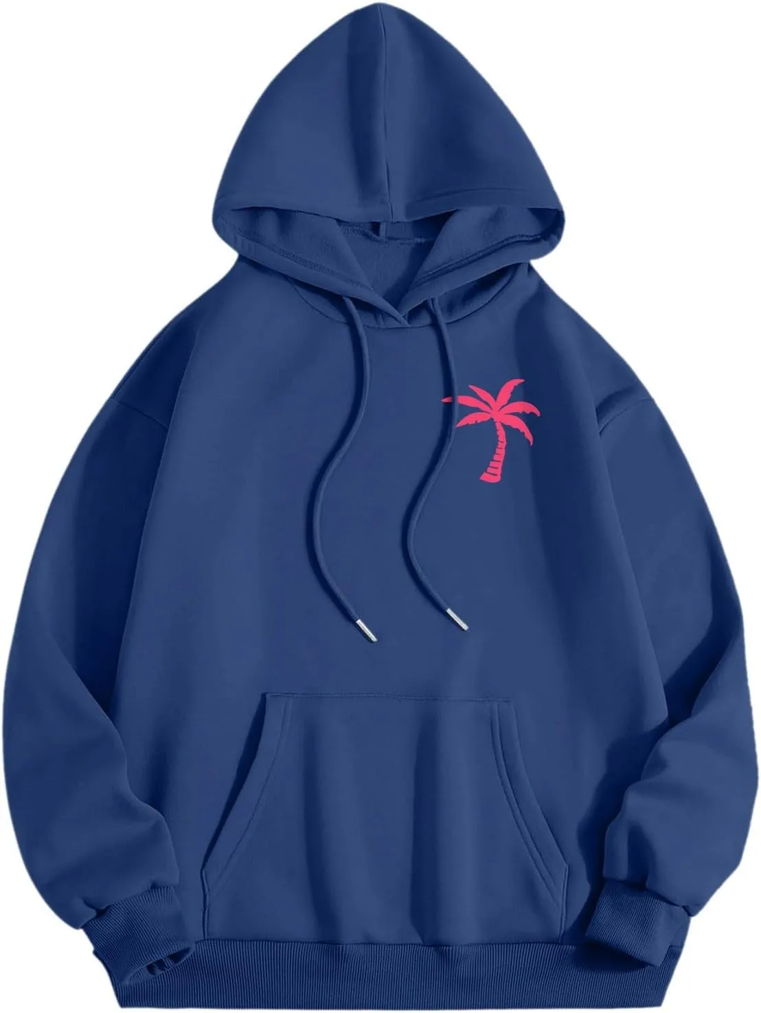 Oversized Hoodies for Women, Teen Girls Preppy Sweatshirt Long Sleeve Y2K Graphic Tees with Pockets