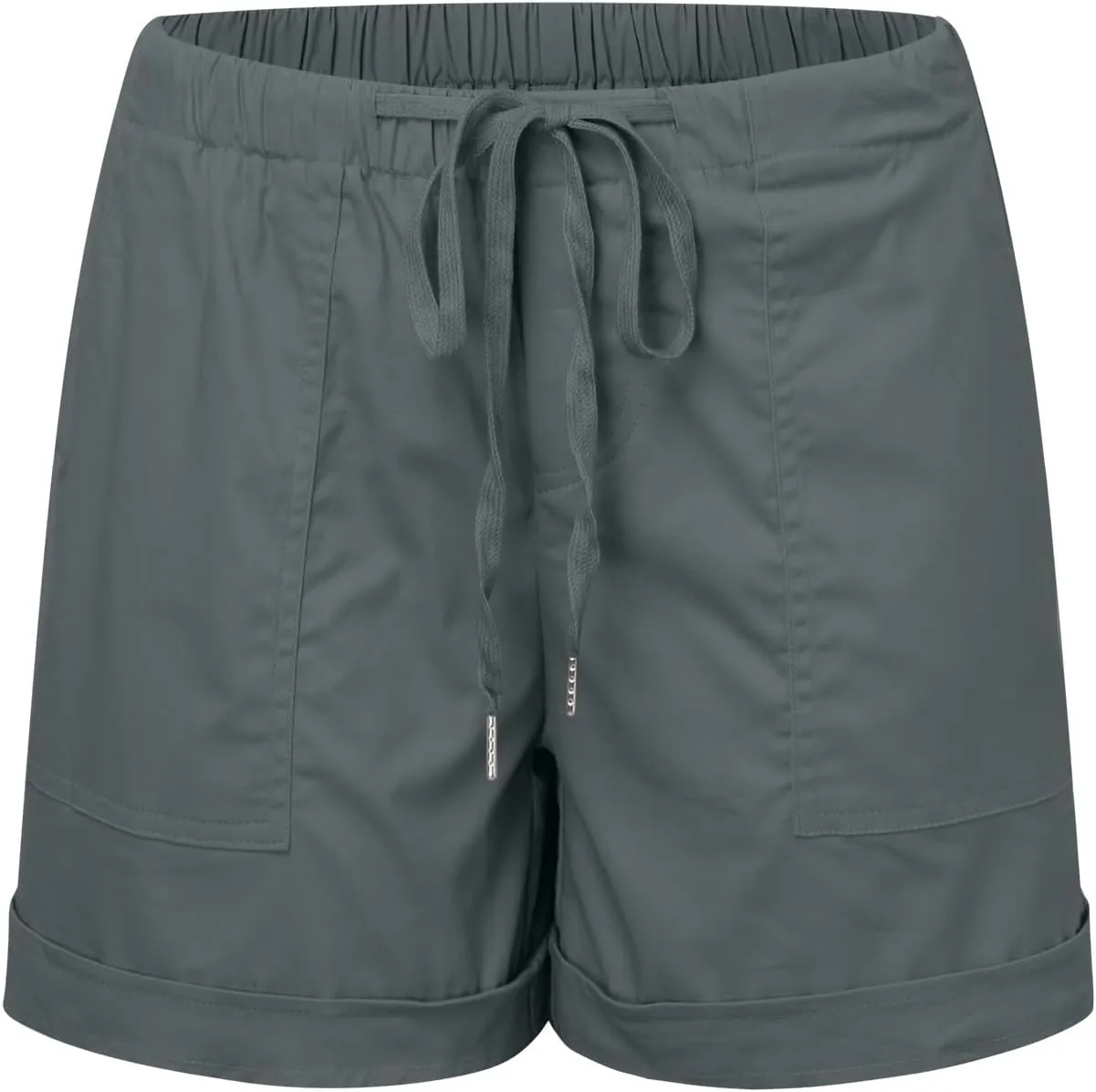 Plus Size Shorts for Women High Waisted Drawstring Cotton Lounge Shorts Pull On Short Casual Pants Summer Outfits