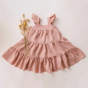 Powder Linen Boho Dress