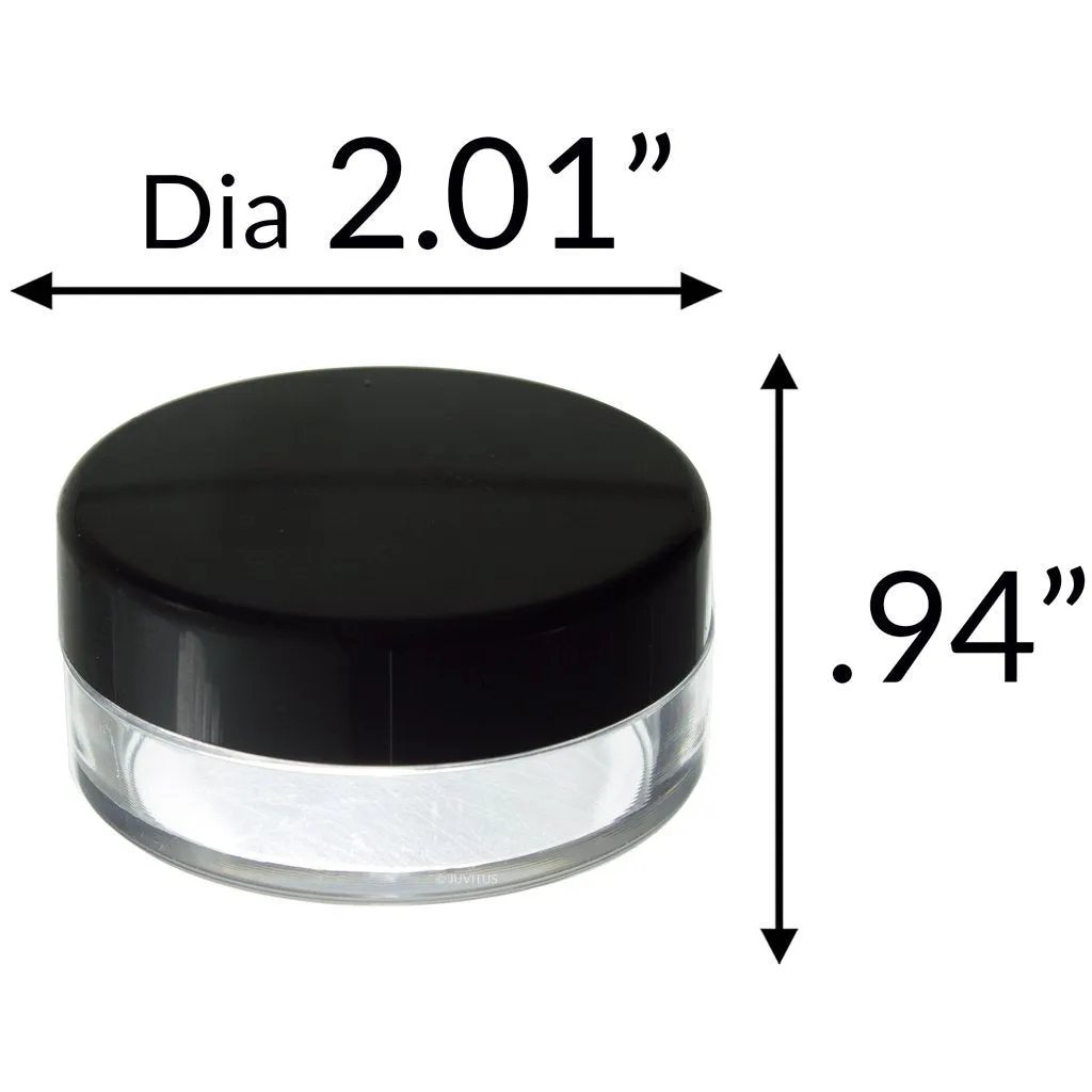Powder Sifter Empty Refillable Cosmetic Makeup Jar (2 Pack) - 20 ml / 20 grams