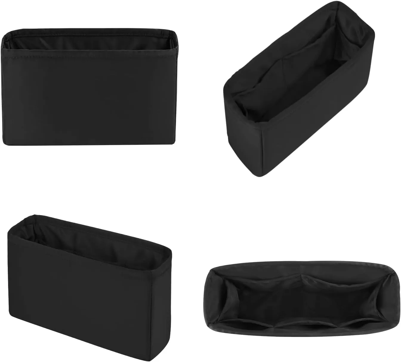 Purse Insert Organizer for Lady-Dior Purse, Soft-touch Bag Insert, Inner Bags with Multiple Pockets for Storage (Medium, Black)