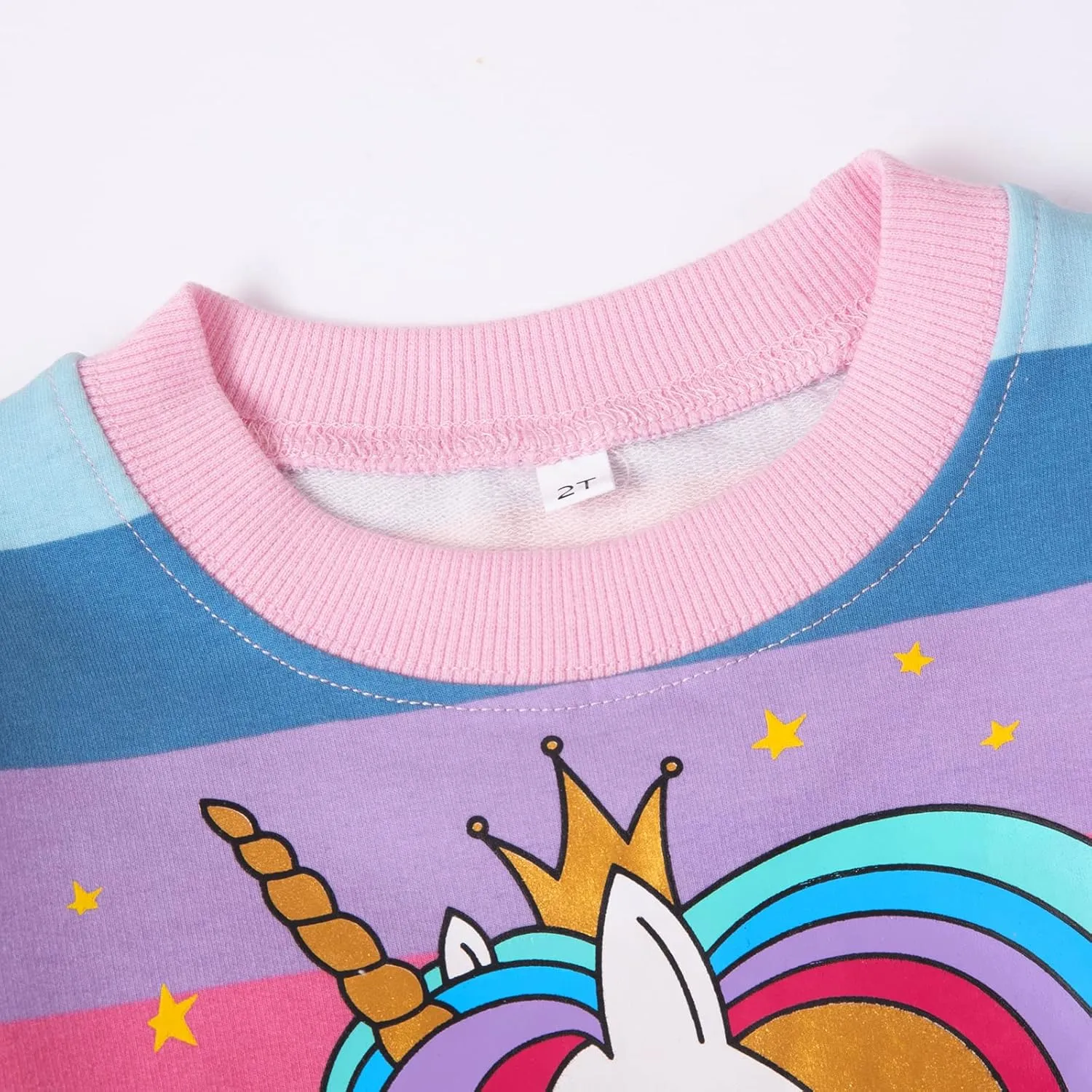 RETSUGO Toddler Baby Girls Sweatshirts Casual Pullover Crewneck Winter Long Sleeve Tops Shirts Clothes 3T-8T