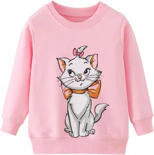 RETSUGO Toddler Baby Girls Sweatshirts Casual Pullover Crewneck Winter Long Sleeve Tops Shirts Clothes 3T-8T