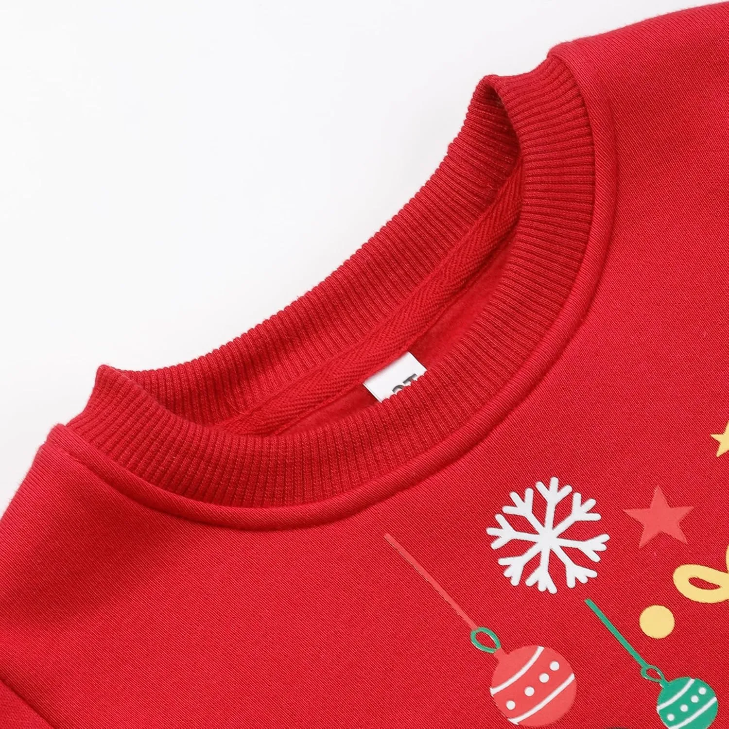 RETSUGO Toddler Boys Christmas Sweatshirts Kids Ugly Sweaters Reindeer Long Sleeve Xmas Fleece Pullover Tops Trucks Shirts