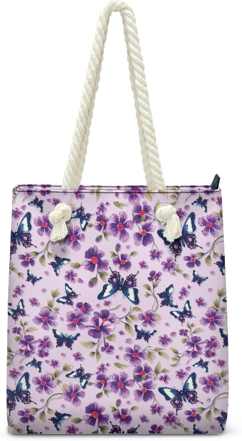 Reusable Grocery Bags Beach Bag for Women Tote Bags with Zipper