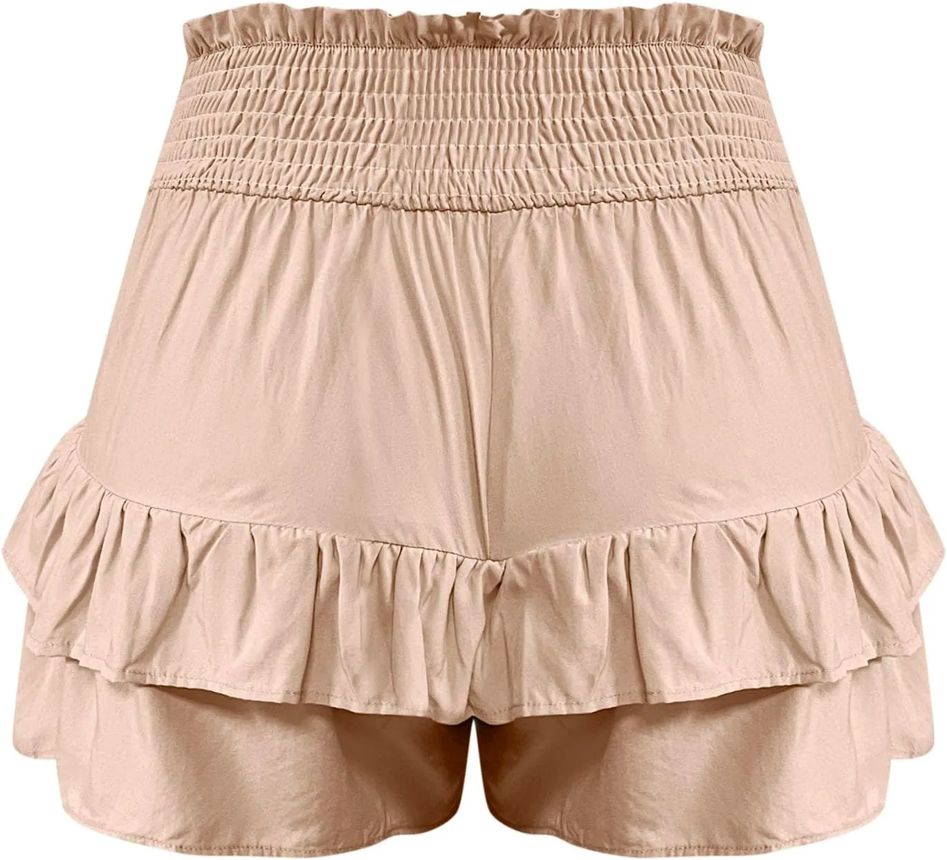 Shorts for Women High Waisted Pleated Ruffle Shorts Cute Loose Flowy Skorts 2024 Summer Casual Cropped Pants