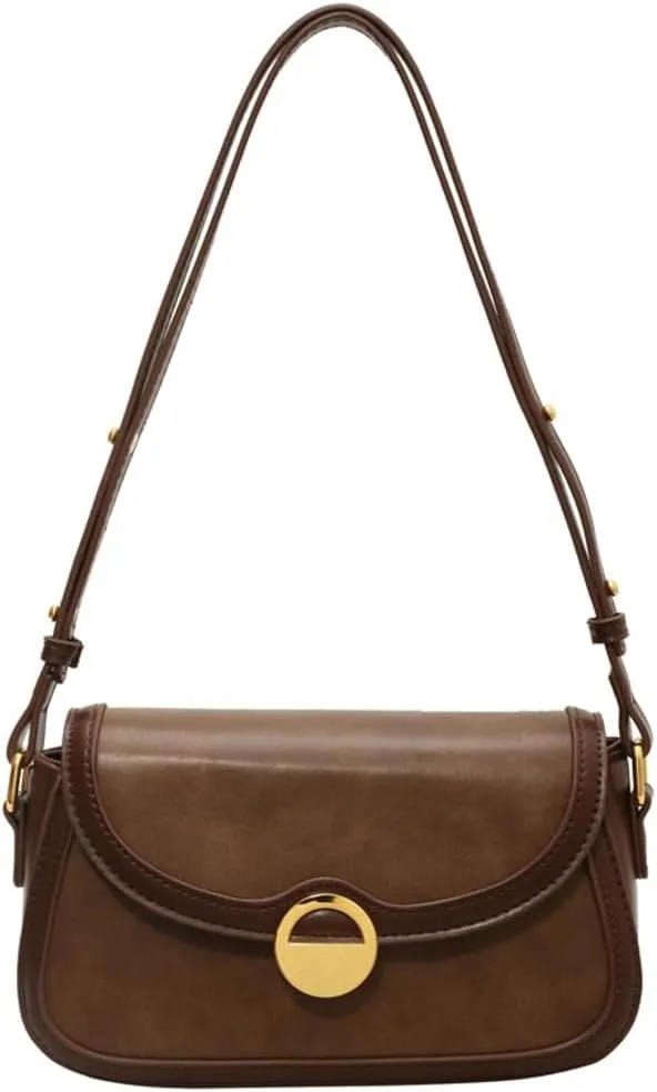 Shoulder Bag for Women Vegan Leather Tote Bag Crossbody Bag Trendy Saddle Purse Handbag Underarm Bag PU Work Shoulder Bag