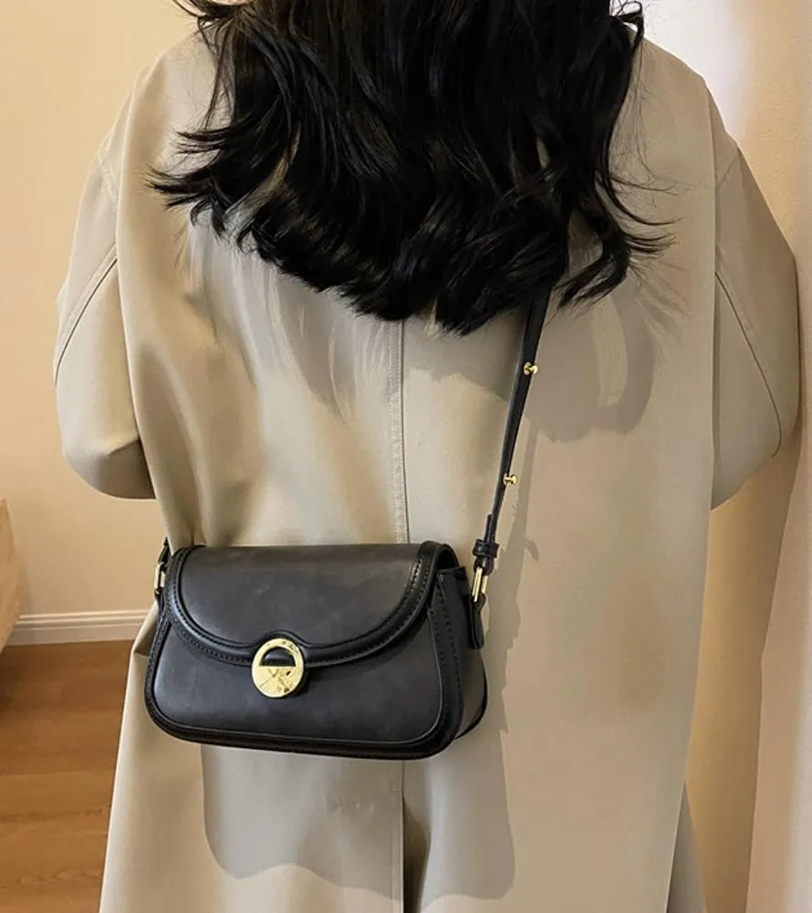 Shoulder Bag for Women Vegan Leather Tote Bag Crossbody Bag Trendy Saddle Purse Handbag Underarm Bag PU Work Shoulder Bag
