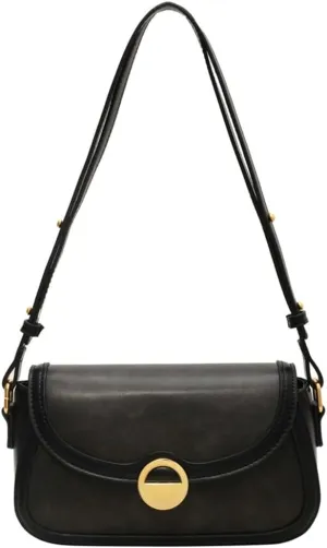 Shoulder Bag for Women Vegan Leather Tote Bag Crossbody Bag Trendy Saddle Purse Handbag Underarm Bag PU Work Shoulder Bag