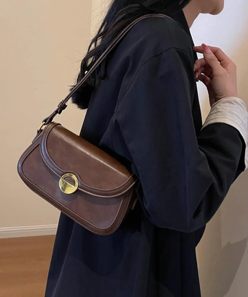 Shoulder Bag for Women Vegan Leather Tote Bag Crossbody Bag Trendy Saddle Purse Handbag Underarm Bag PU Work Shoulder Bag