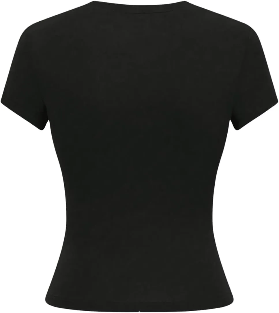 SOLY HUX Boat Neck Tops for Women 3 Piece Cropped Basic Tees Set Summer Short Sleeve Shirts Fitted Workout Undershirt