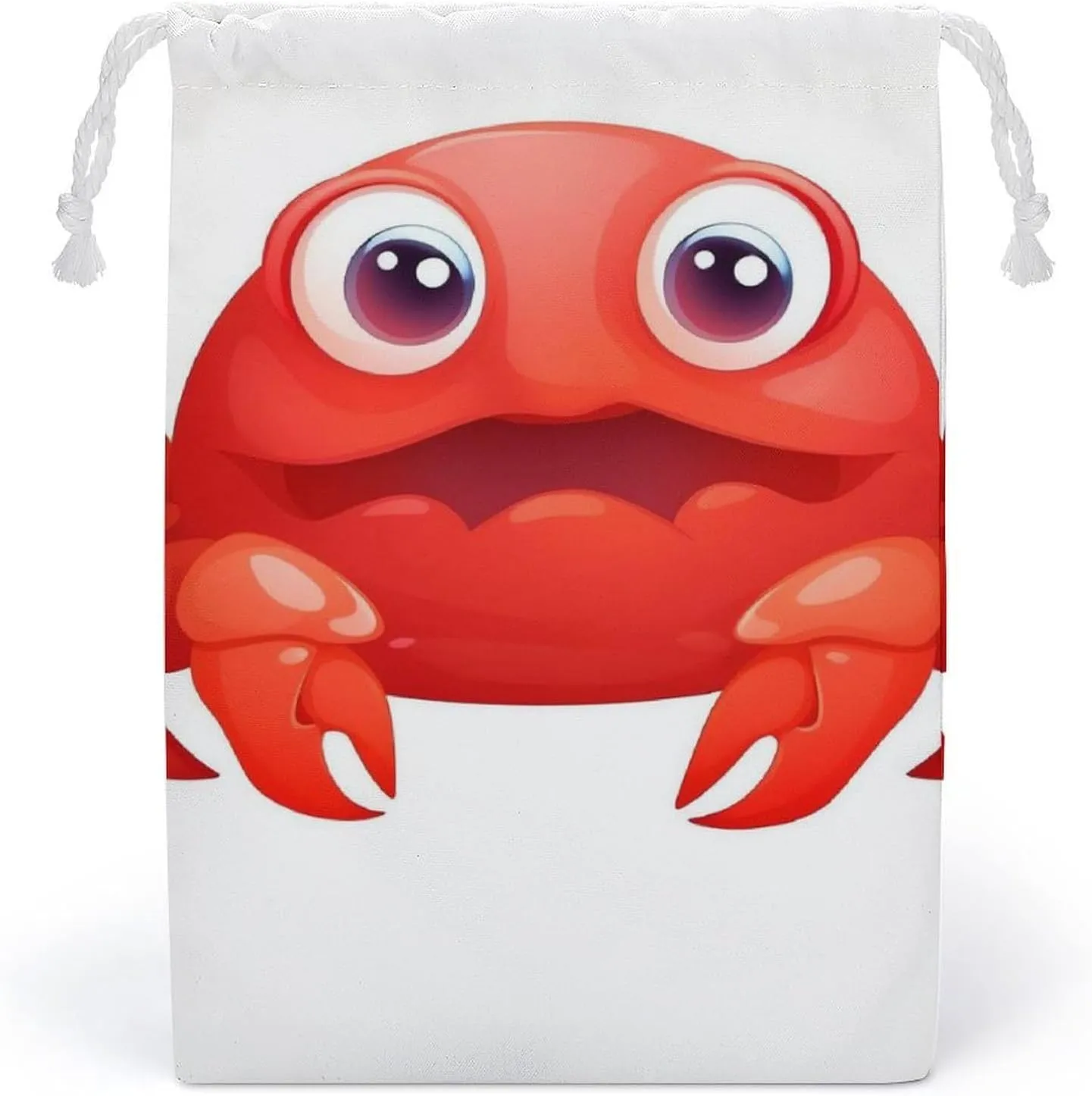 Storage Bags Makeup Bag Toy Bag Reusable Bags Toiletry Cute Red Crab Printed Organizer Multi Purpose Foldable Ditty Bag Travel Pouch