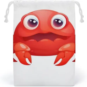 Storage Bags Makeup Bag Toy Bag Reusable Bags Toiletry Cute Red Crab Printed Organizer Multi Purpose Foldable Ditty Bag Travel Pouch
