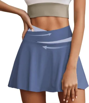 Tennis Skirt for Women Summer High Waist Tiered Golf Mini Skort Built-in Shorts