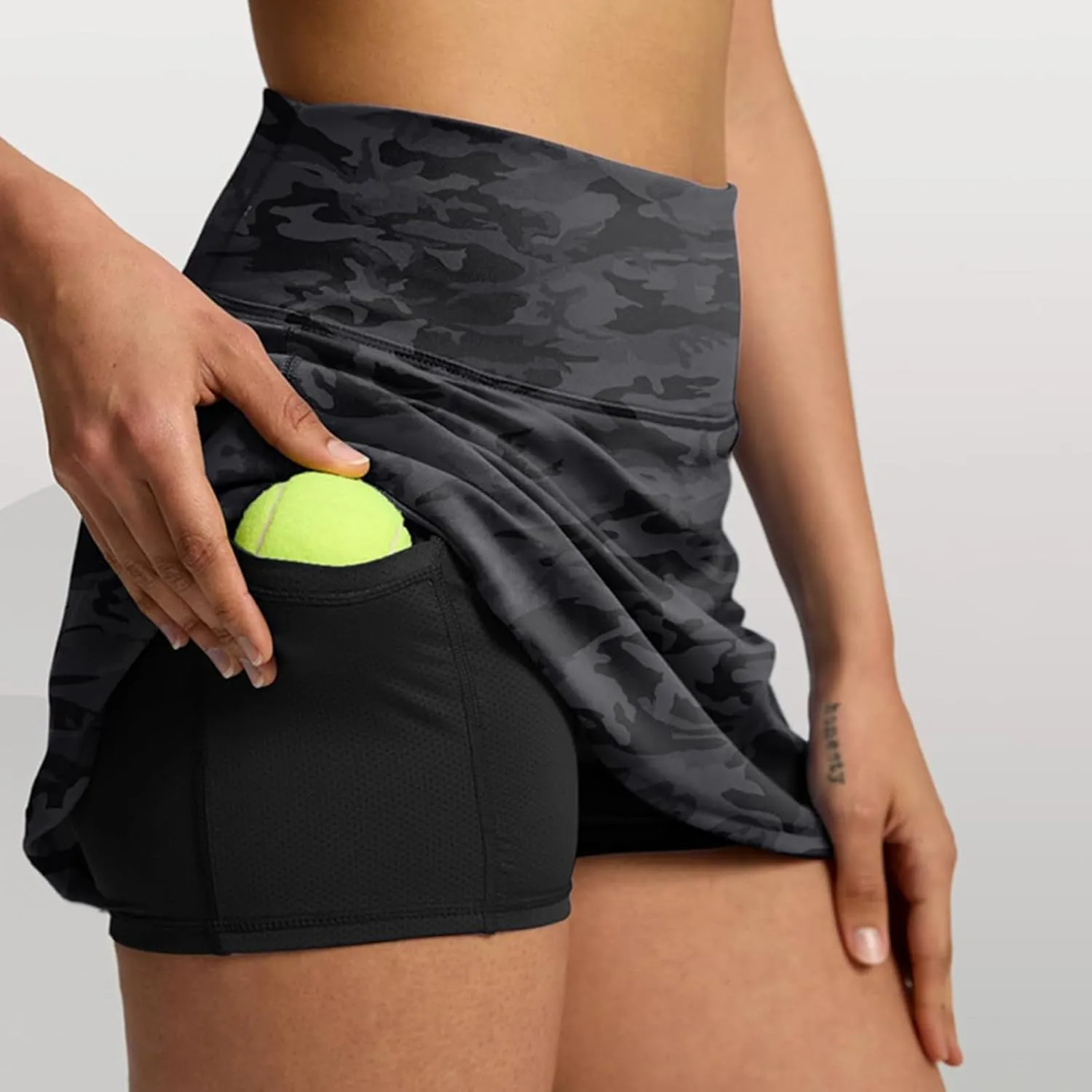 Tennis Skirts for Women with Shorts Underneath High Waisted Workout Athletic Skorts with Pockets Skinny Golf Skirts