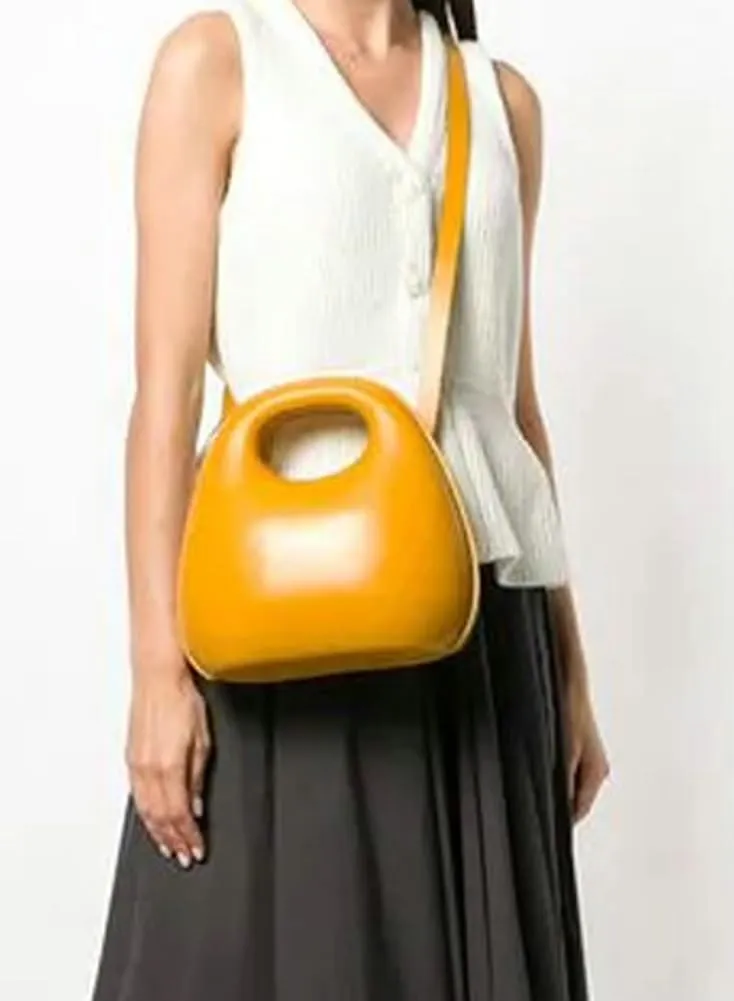 Trendy Small Round Crossbody Bag for Women Cute Vegan Leather Top Handle Handbag Shoulder Purse Designer Satchels