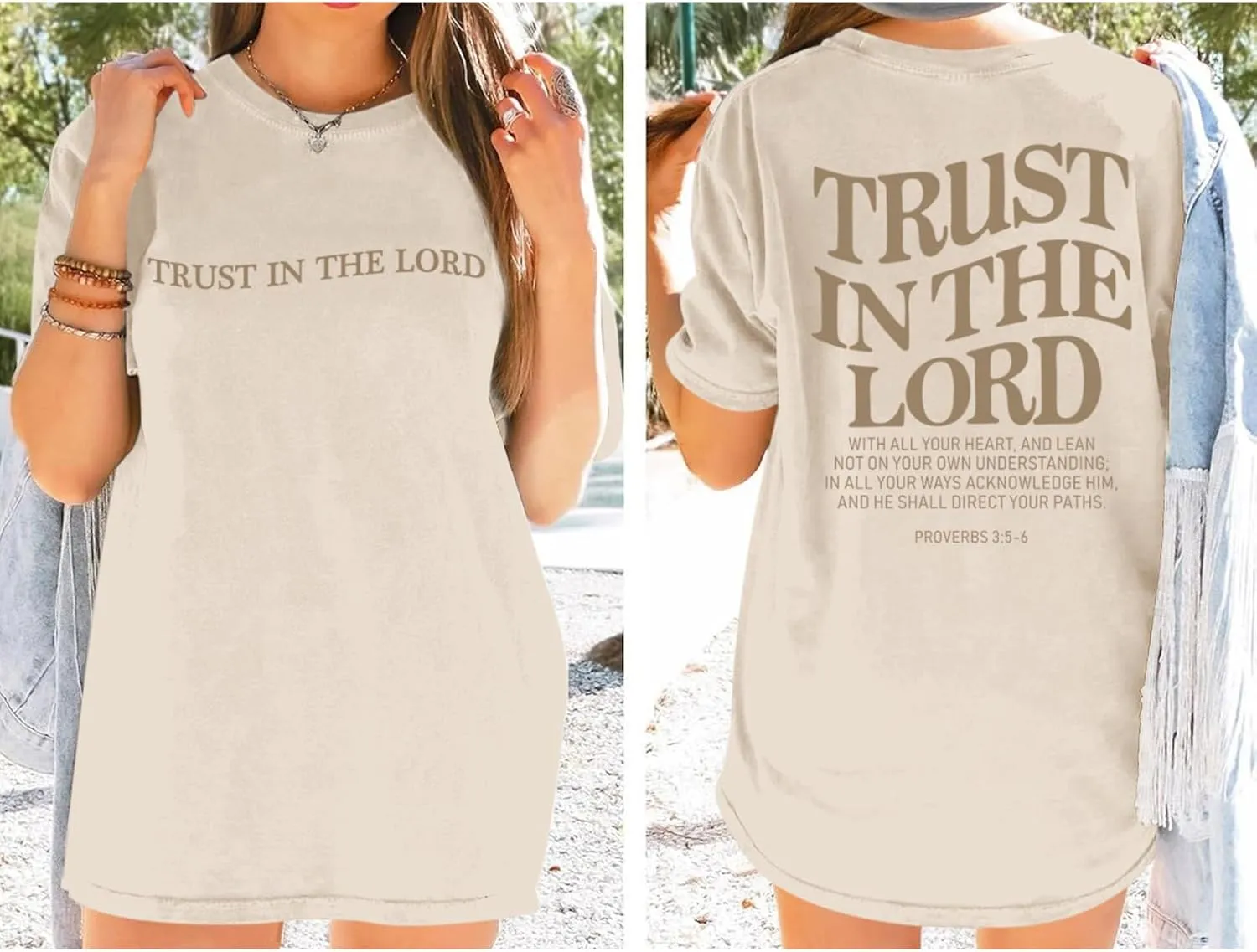 Tuislay Christian Shirts for Women Trust in The Lord Oversized Tshirts Jesus Graphic Tees Faith Religious Bible Verse Tops