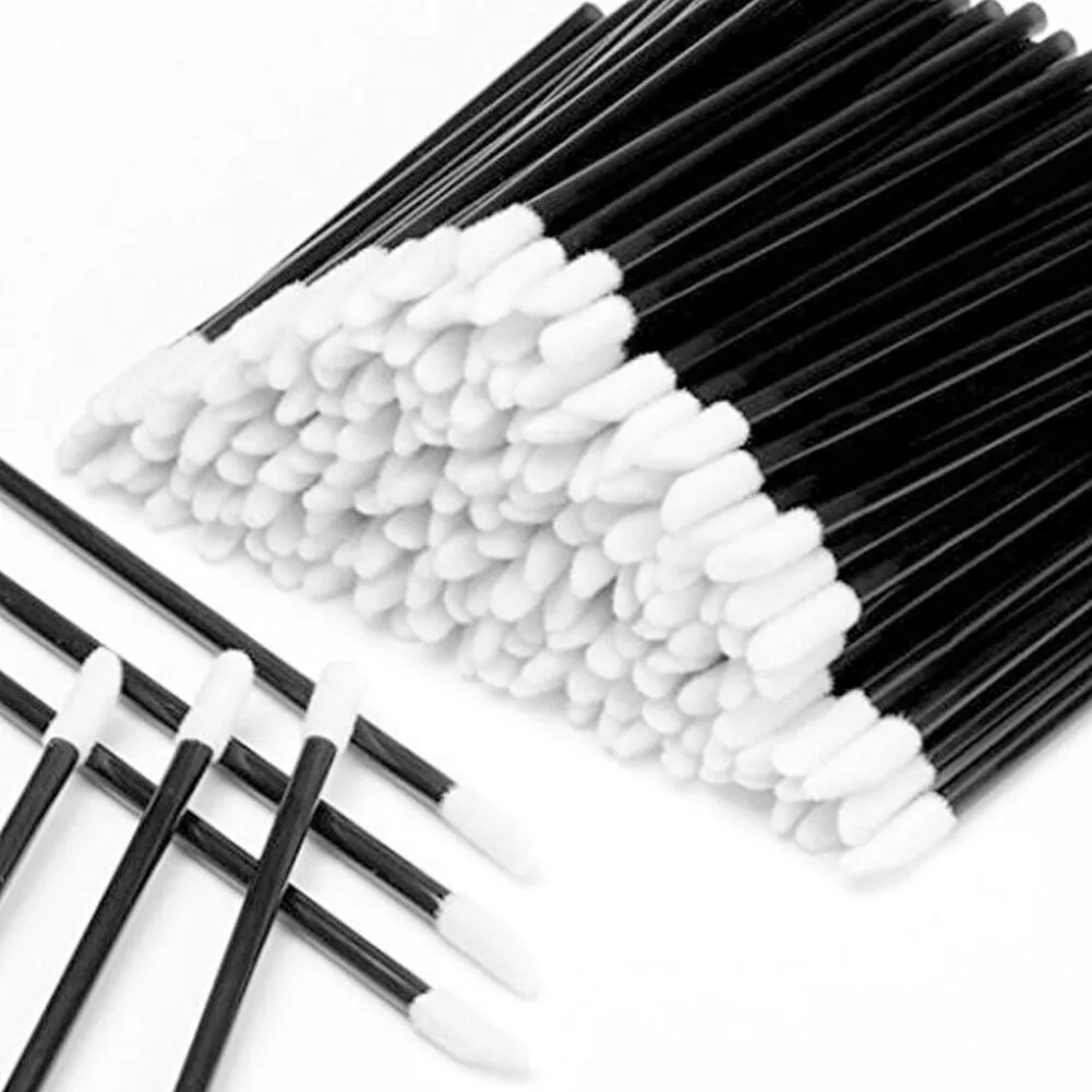 US 100-200 Pack Disposable Lip Brush Gloss Wands Applicator Makeup Cosmetic Tool