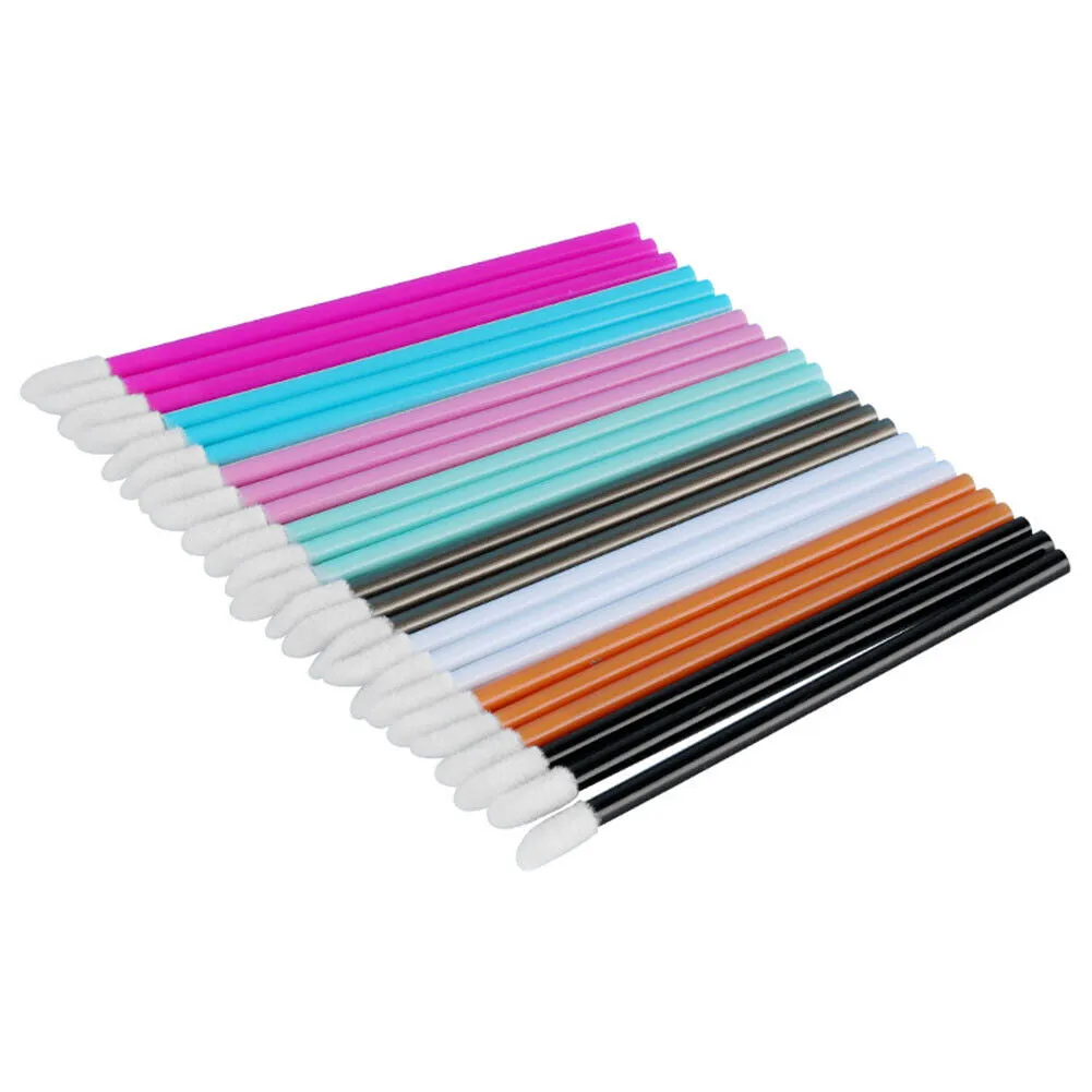 US 100-200 Pack Disposable Lip Brush Gloss Wands Applicator Makeup Cosmetic Tool