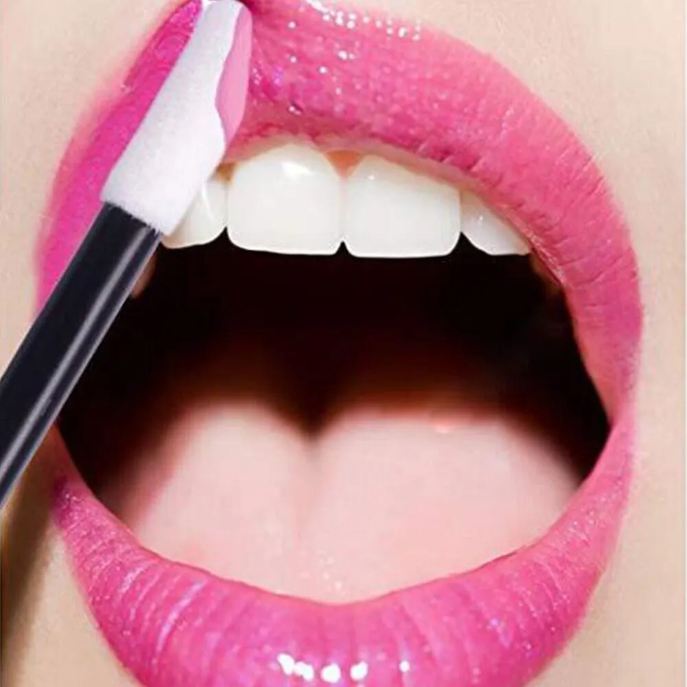 US 100-200 Pack Disposable Lip Brush Gloss Wands Applicator Makeup Cosmetic Tool