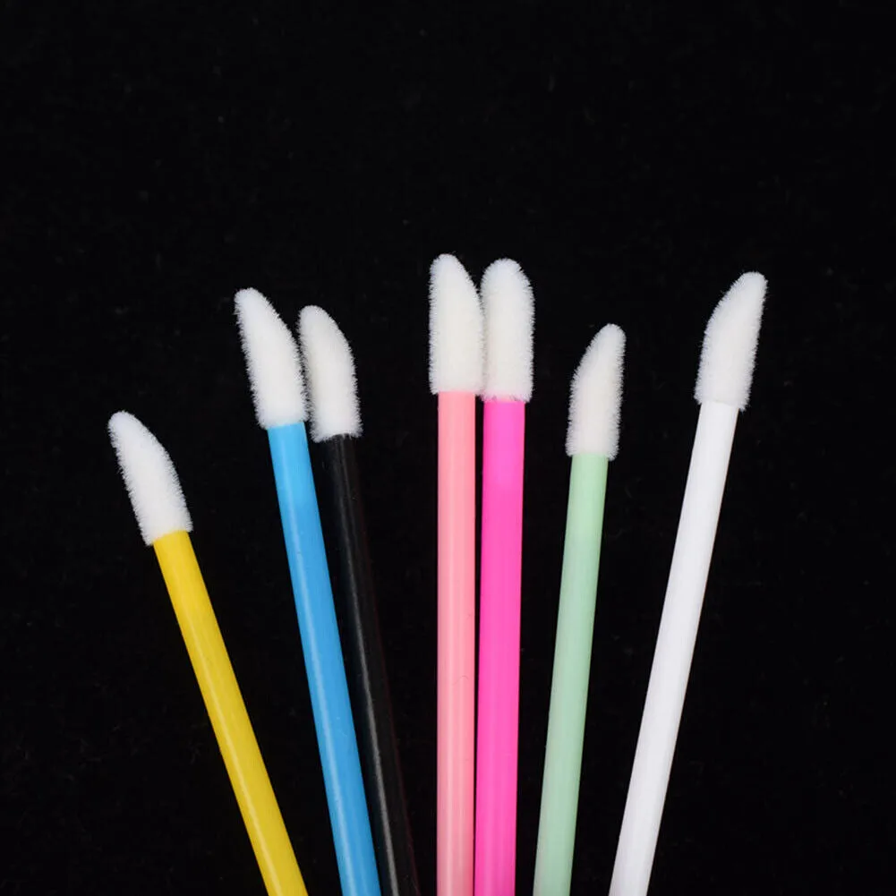 US 100-200 Pack Disposable Lip Brush Gloss Wands Applicator Makeup Cosmetic Tool